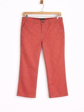 Eddie‎ Bauer Women Blakely Red Capri Pants Size 14 NWT Legends Wash